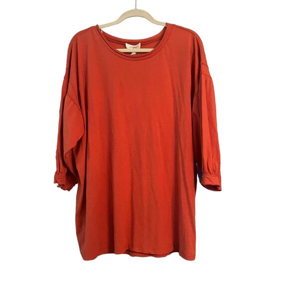 Umgee Claire Balloon Sleeve Tunic Top 3/4 Sleeve NEW WITH TAGS Boho - Picture 1 of 11